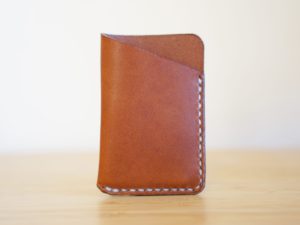 Brown Leather Card Holder | Slot for Quick Cash