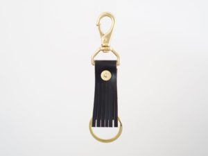 Black Fringe Key Fob | Solid Brass Hardware